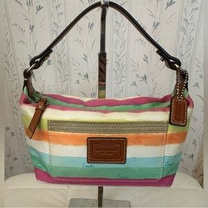 Coach Watercolor Stripe Shoulder Bag